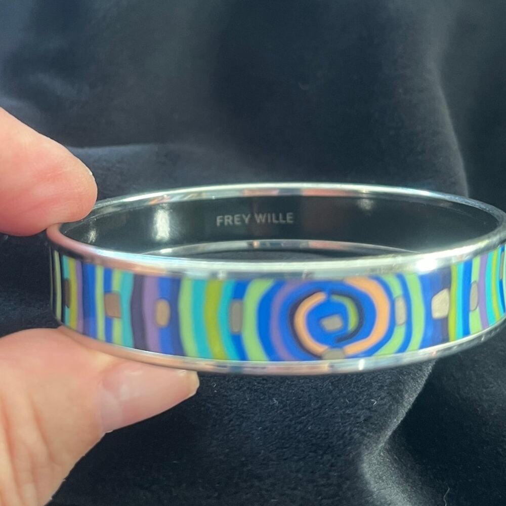 SALE!  Frey Wille 24 Kt  Frey Wille Bangle Miss Bracelet swirl design NWOT